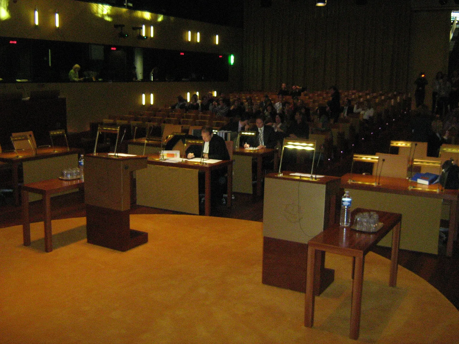 De grote zaal van het Europees Hof van Justitie in Luxemburg (archiefbeeld)