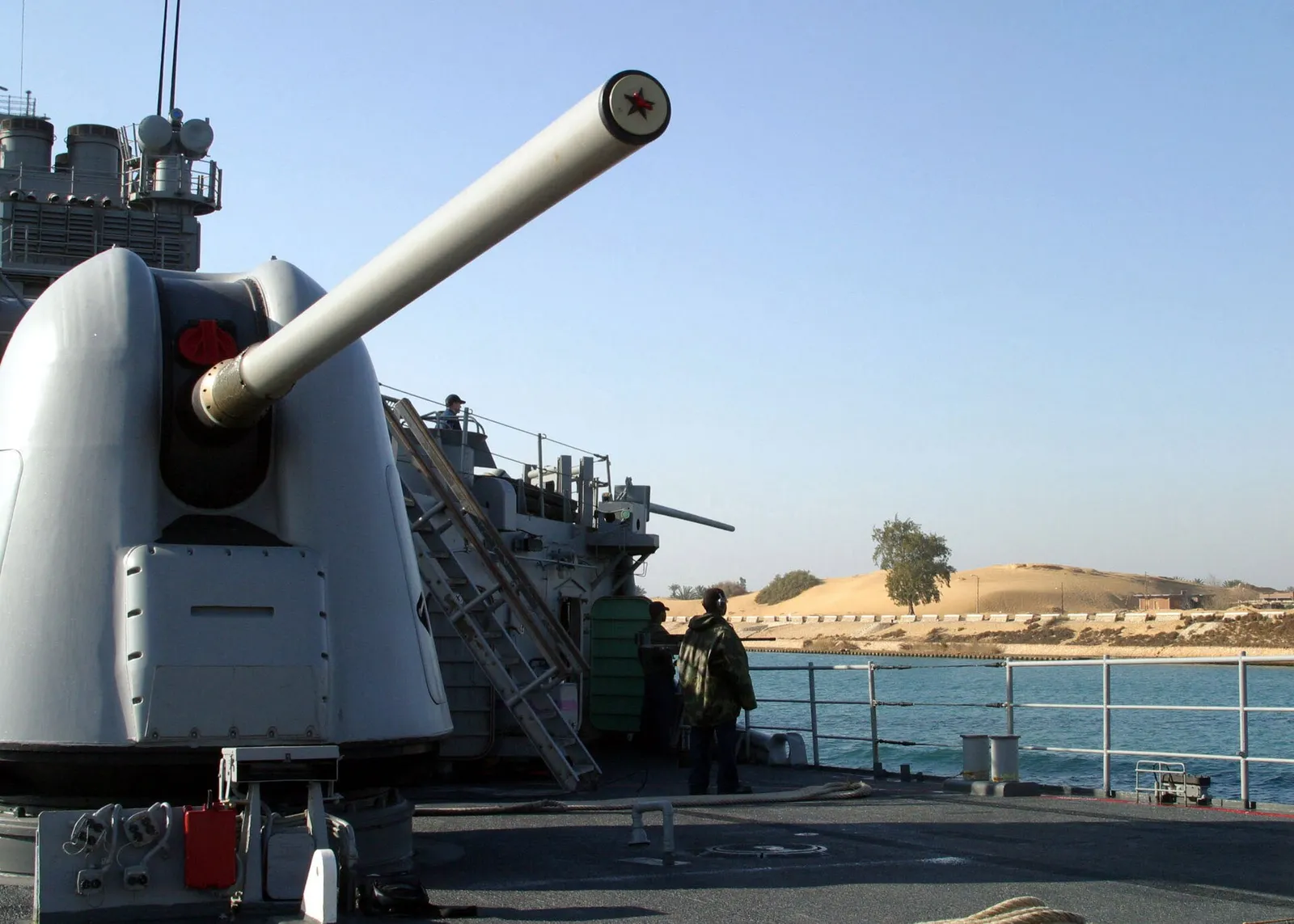 Een Amerikaanse marine-torpedobootjager (archiefbeeld)