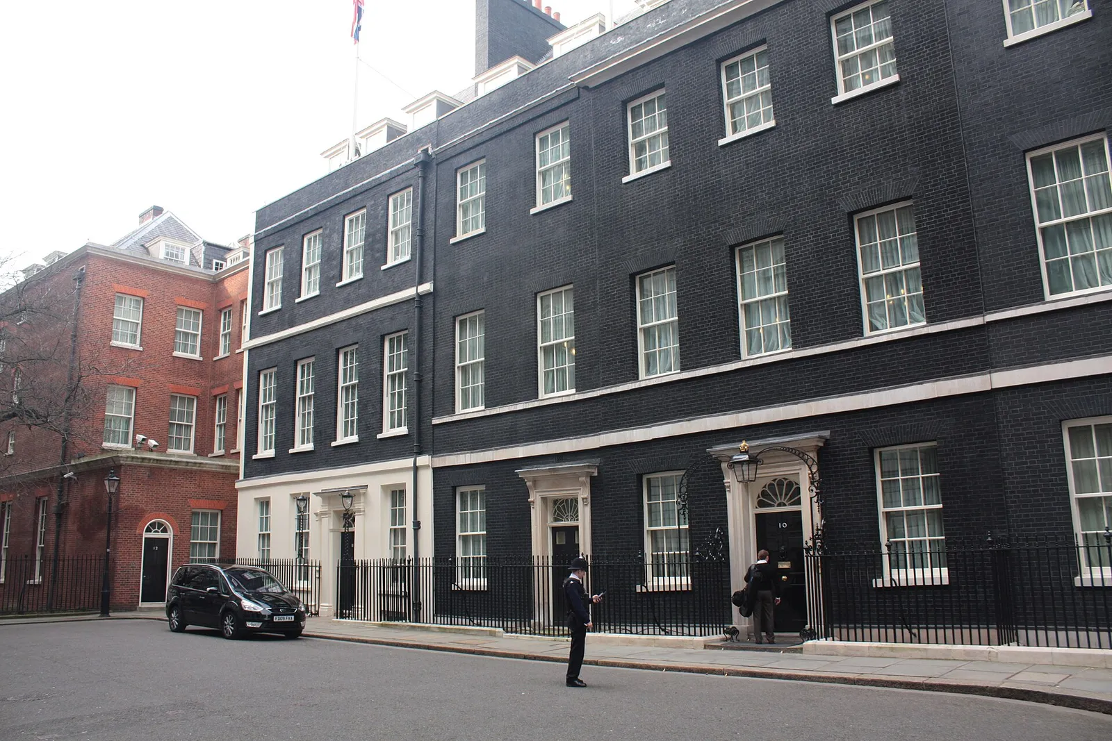Downing Street 10 in Londen, de ambtswoning van de Britse premier (archiefbeeld)