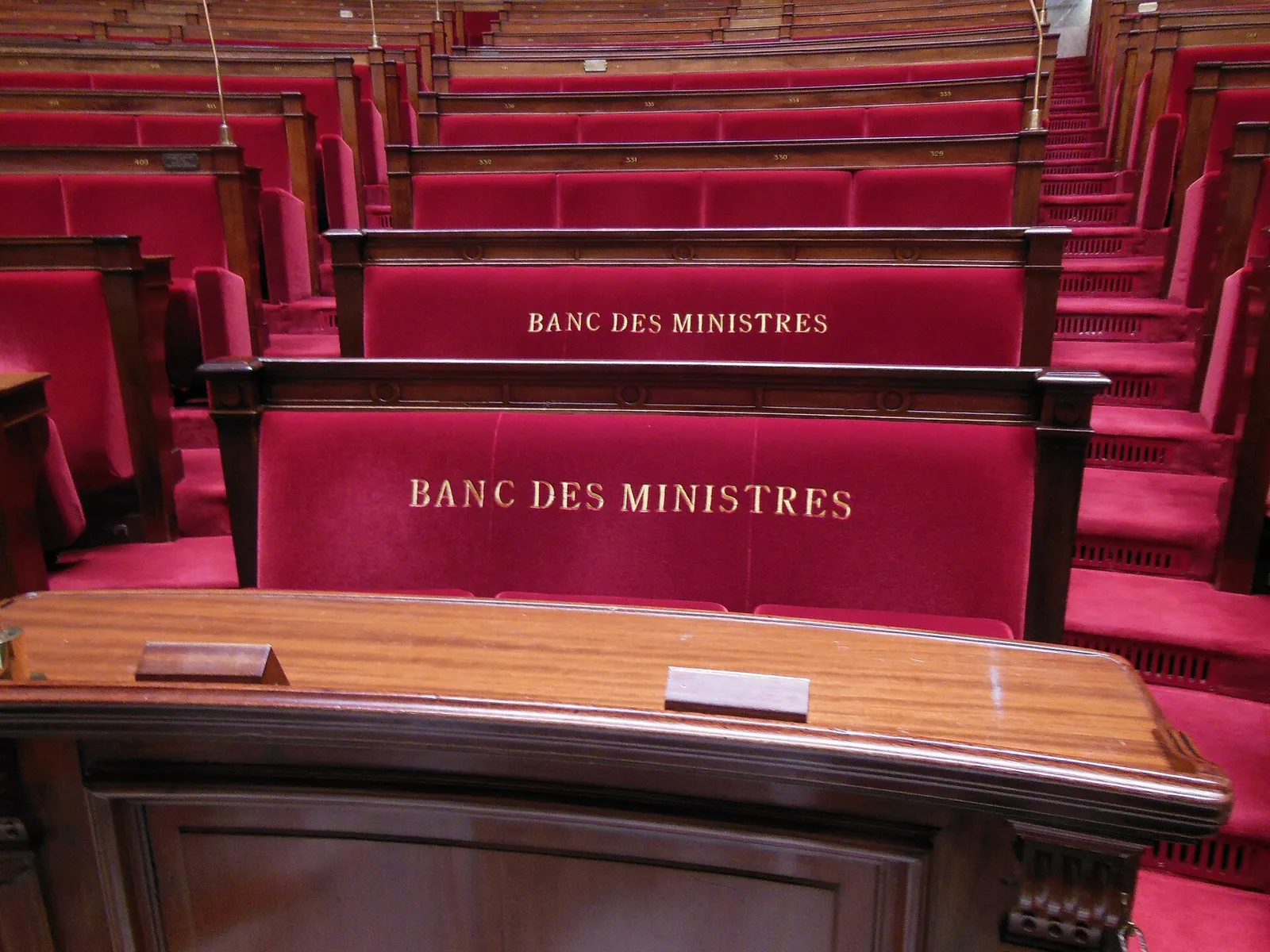 De vergaderzaal van de Franse Nationale Assemblee in Parijs