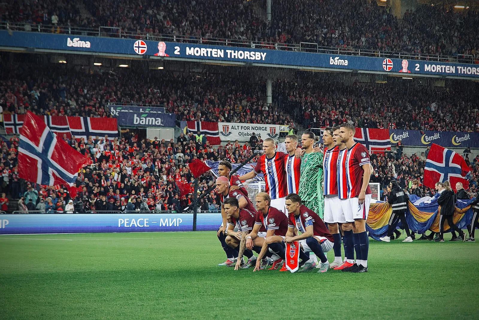 Het Noorse elftal in actie (archiefbeeld, ter illustratie)