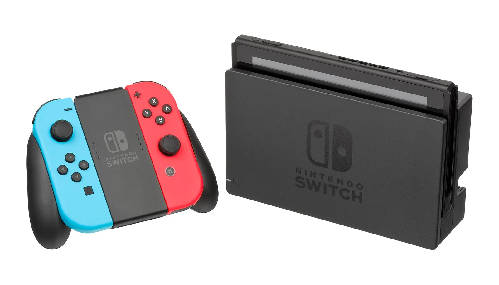 De originele Nintendo Switch met Joy-Con-controllers