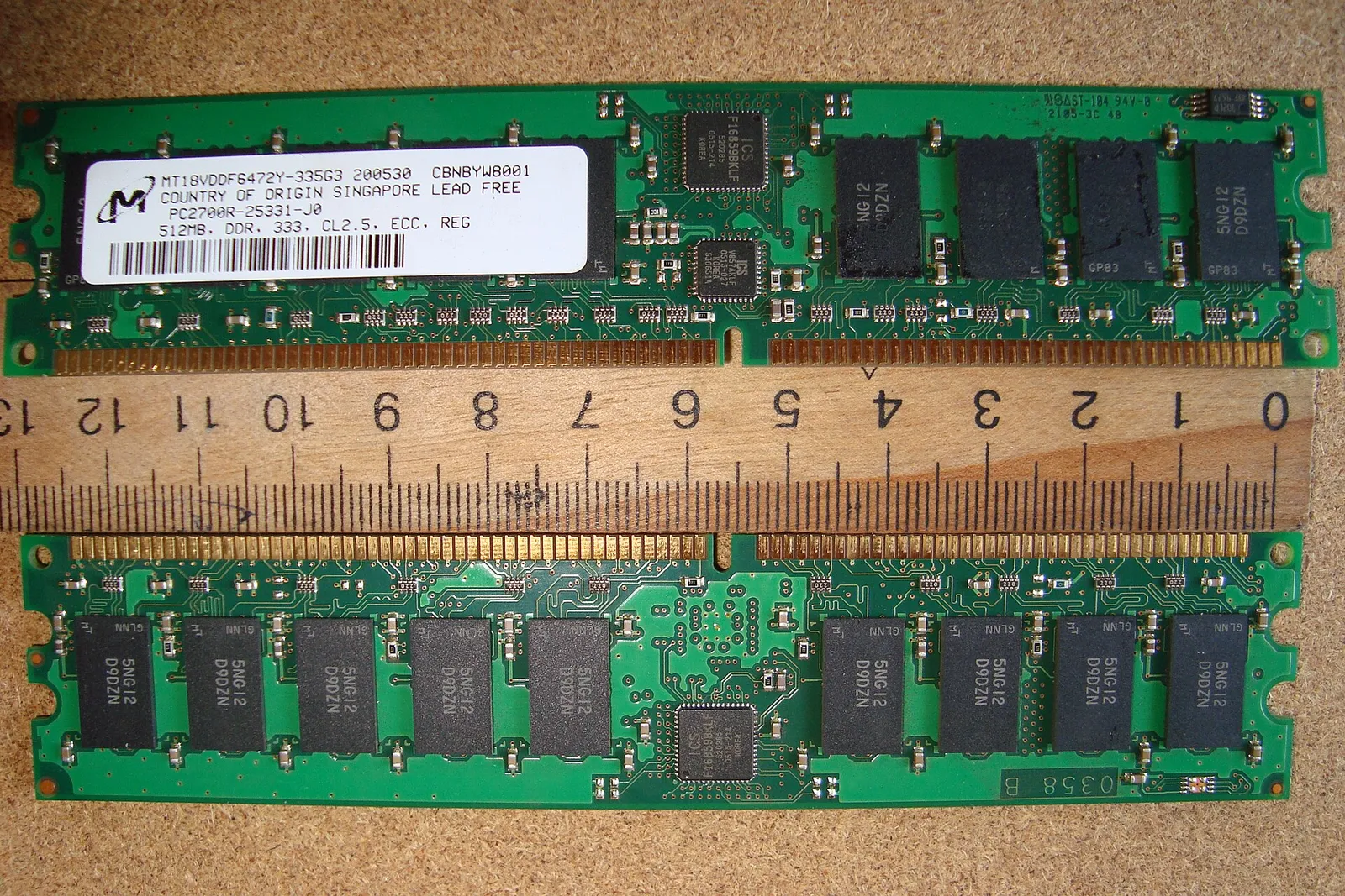 Geheugenmodules (DRAM) voor computers (archiefbeeld)