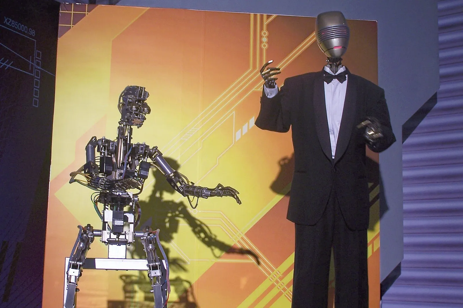 Humanoïde robots op een tentoonstelling (ter illustratie)