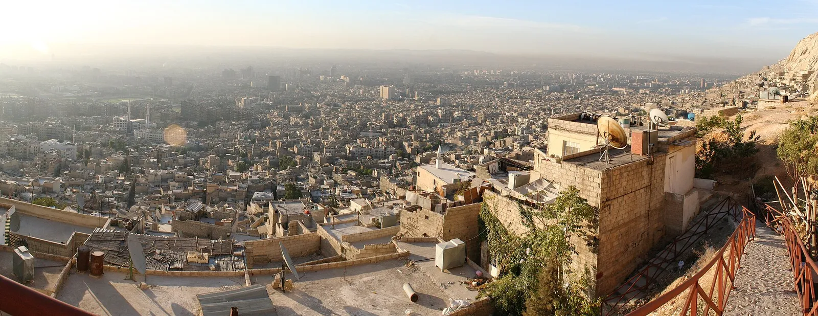 Panorama van de Syrische hoofdstad Damascus (archiefbeeld)