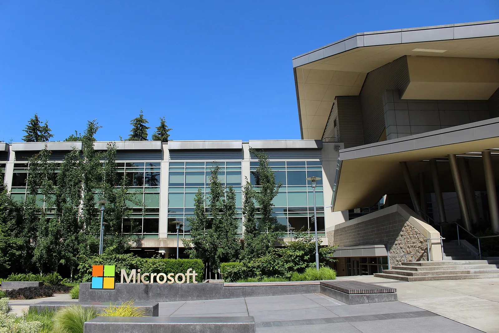 Een kantoorgebouw van Microsoft (archiefbeeld)