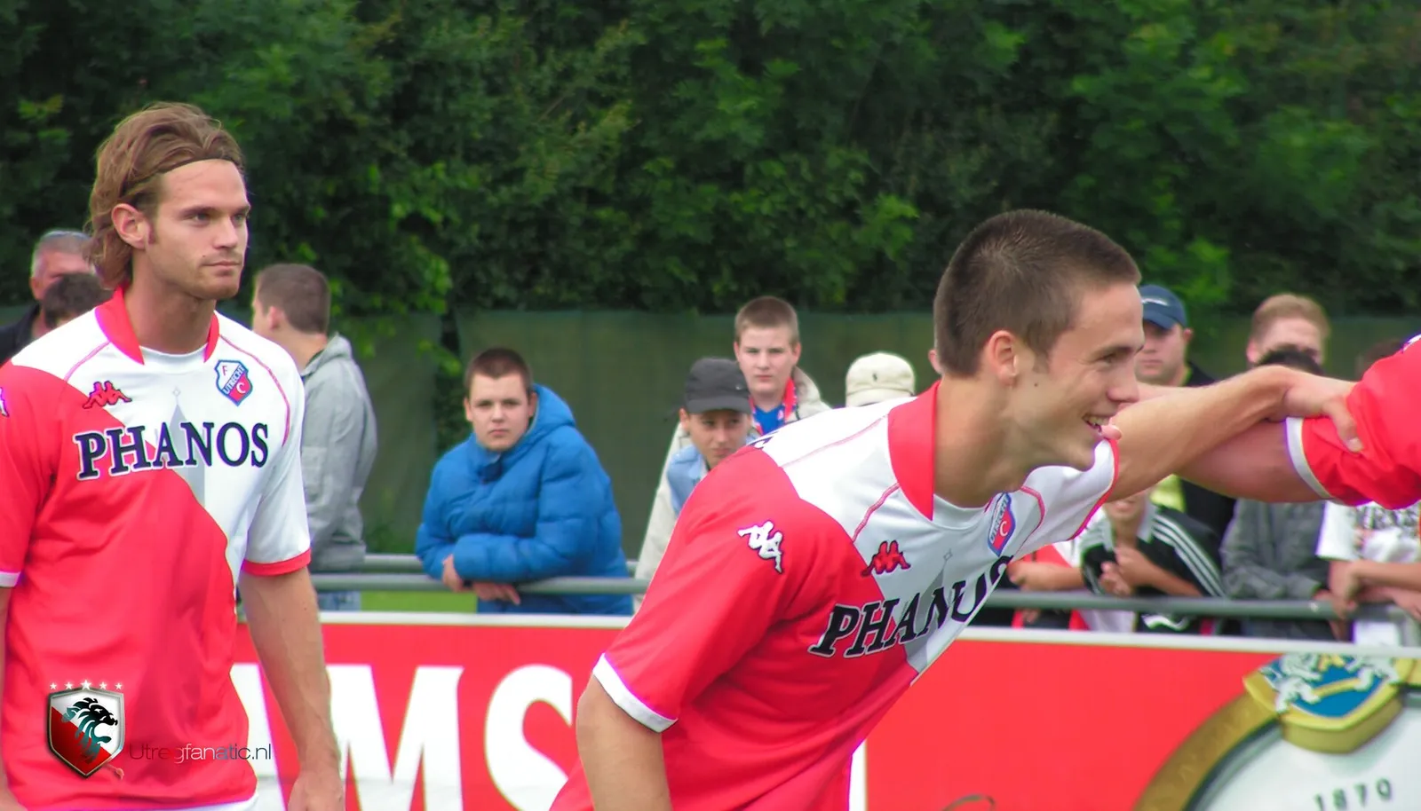 Ricky van Wolfswinkel (links) tijdens zijn tijd bij FC Utrecht (archiefbeeld)