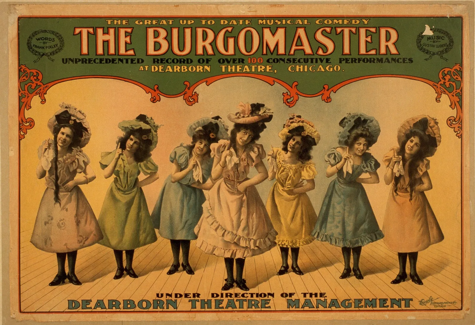 Een historische musicalaffiche (ter illustratie)