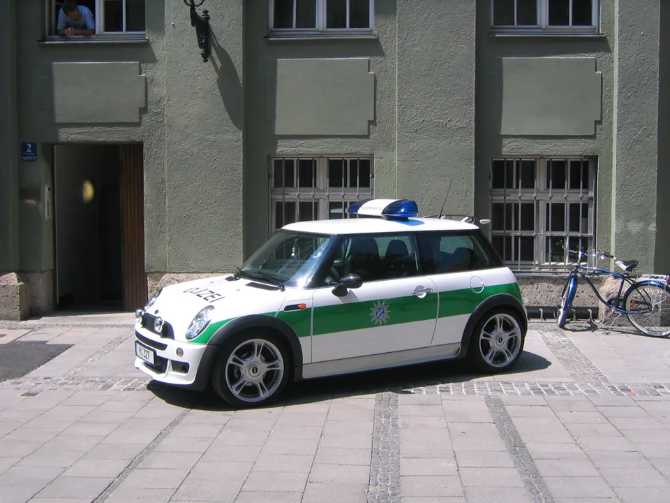 Een Duitse politiewagen (archiefbeeld, ter illustratie)