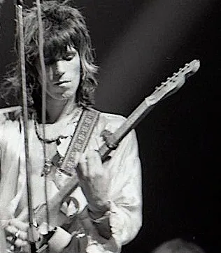 Keith Richards met gitaar
