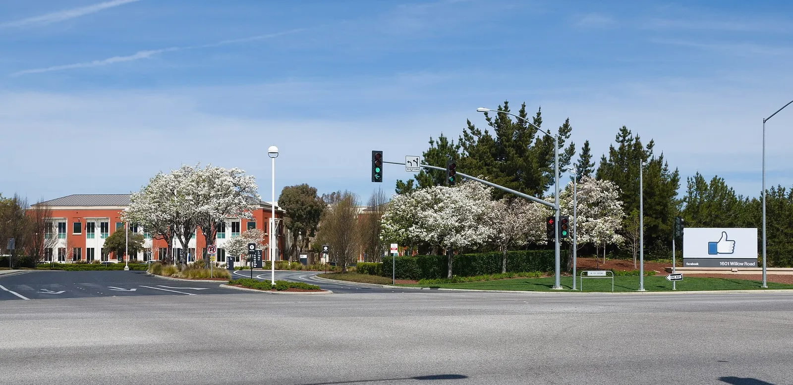 Het hoofdkantoor van moederbedrijf Meta (voorheen Facebook) in Menlo Park, Californië