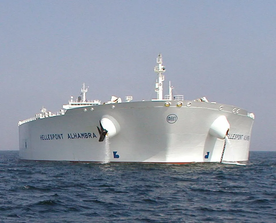 Een grote olietanker op zee (ter illustratie)