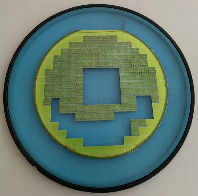 Een halfgeleiderwafer waaruit chips worden gesneden (archiefbeeld, ter illustratie)